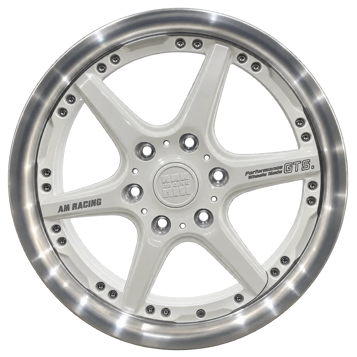 ล้อแม็ก AM Racing A204 สีขาวขอบเงา 18 × 8.5 นิ้ว
