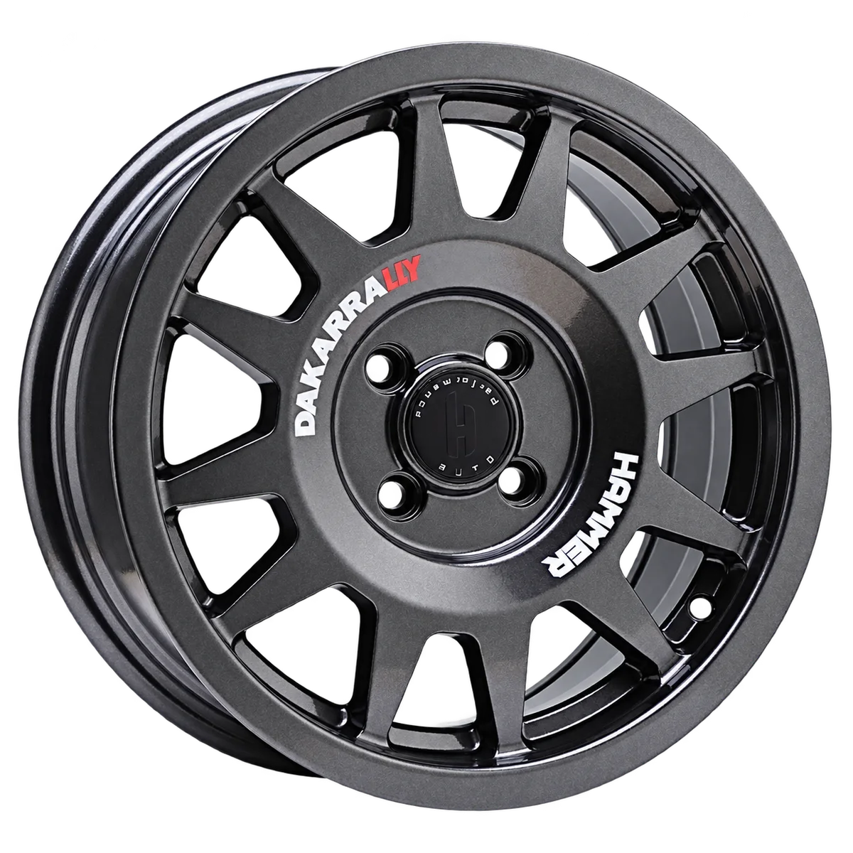 ล้อแม็ก HAMMER H10 Evo 15 × 7.0 นิ้ว เทากันเงา (Gunmetal)