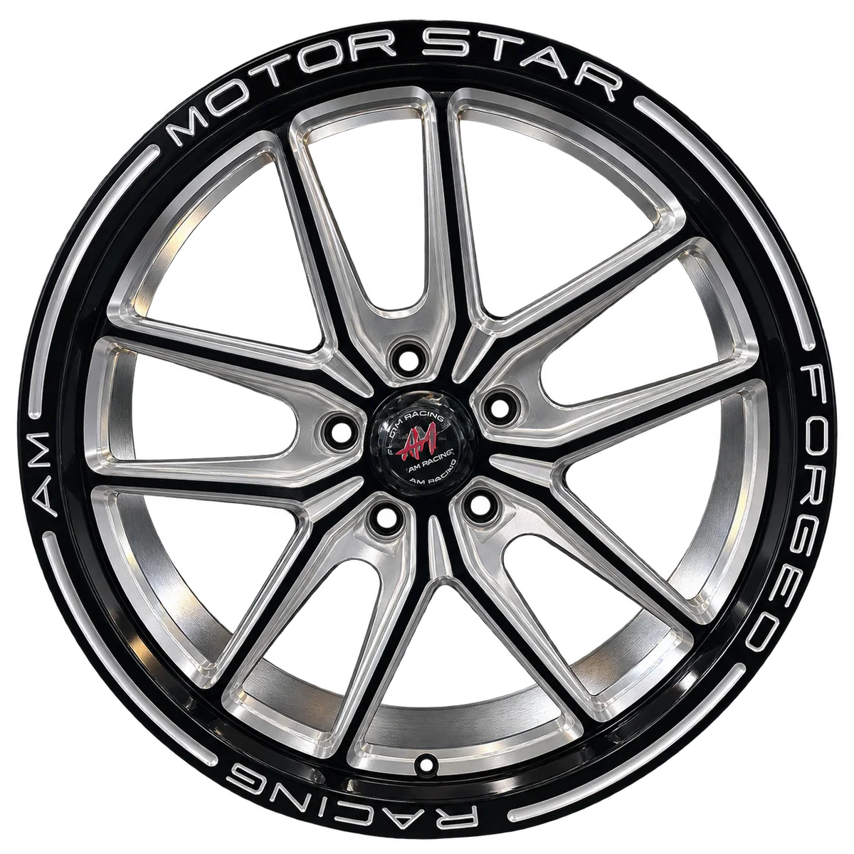 ล้อแม็ก AM Racing F85-1 ดำเงากัดก้าน 18 × 8.5 นิ้ว