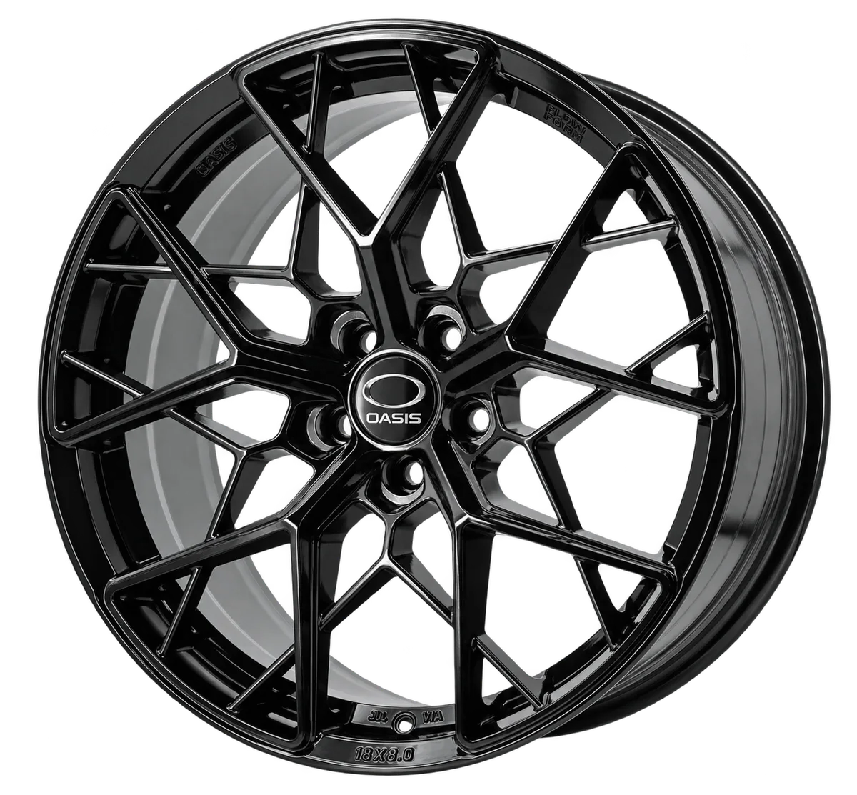 ล้อแม็ก OASIS CLEVER 3 18 × 8.0 นิ้ว Gloss Black